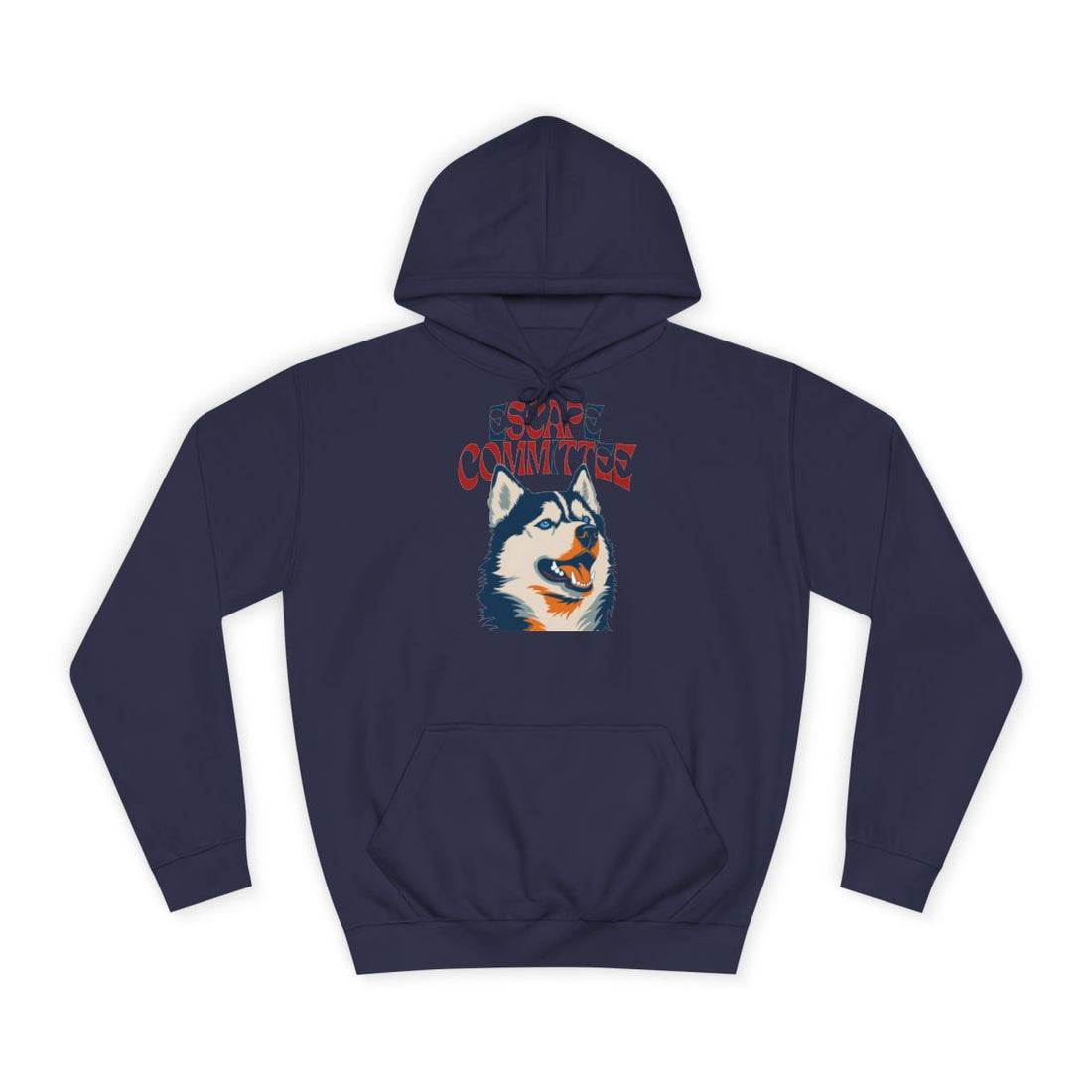 Oxford Navy — Front | Siberian Husky Escape Committee Hoodie