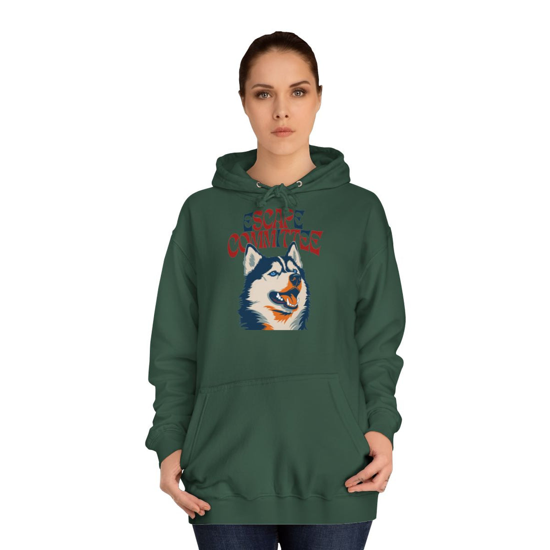 Bottle Green — Lifestyle | Siberian Husky Escape Committee Hoodie