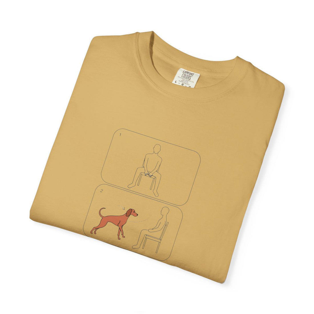 Mustard — Folded | Vizsla 'Attachment Issues' Garment-Dyed Tee