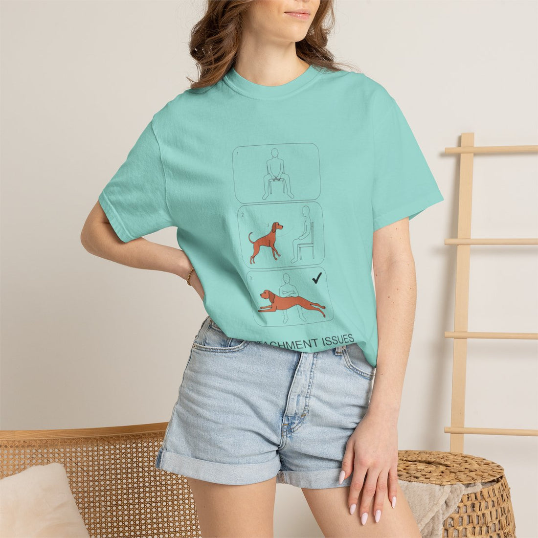 Chalky Mint — Lifestyle | Vizsla 'Attachment Issues' Garment-Dyed Tee