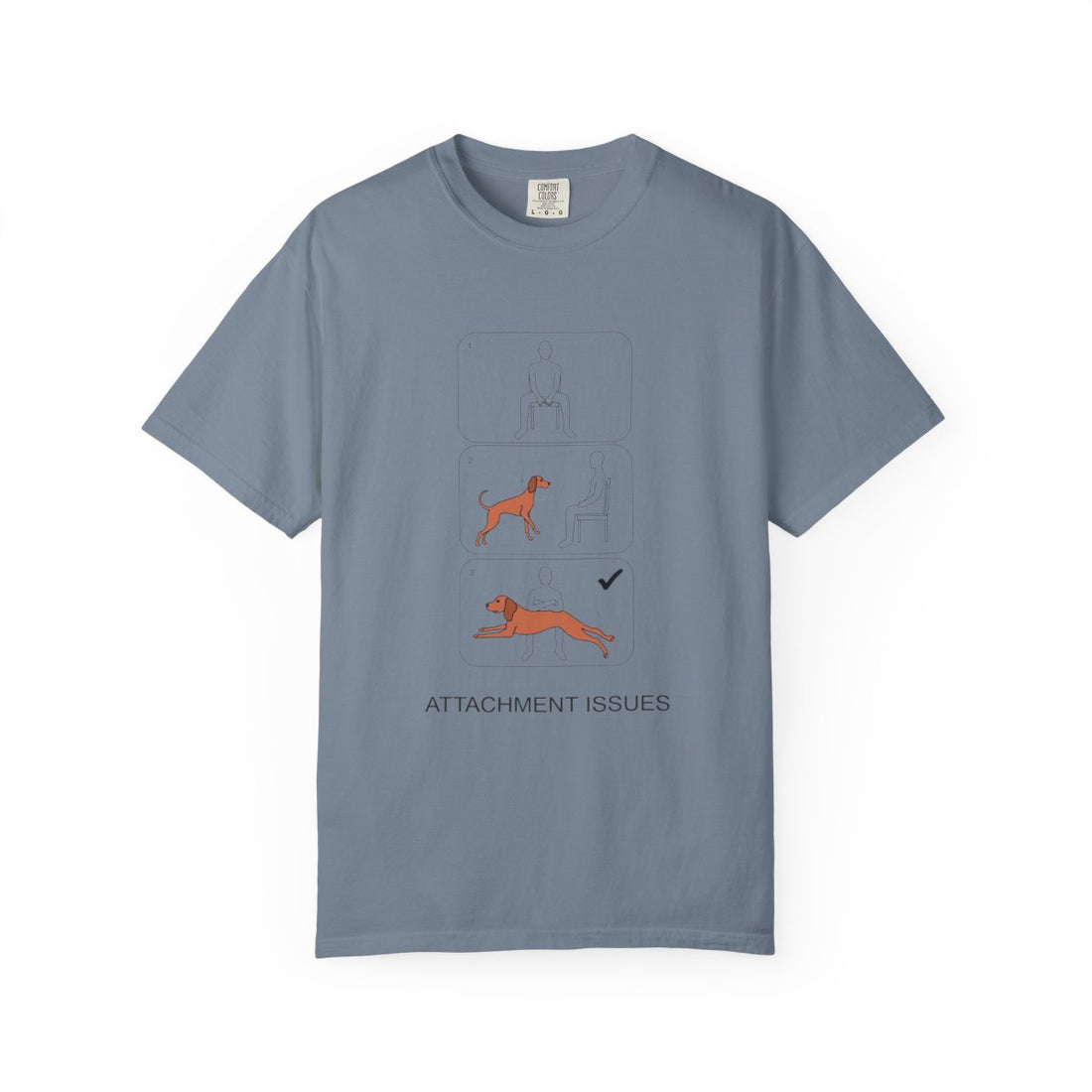 Blue Jean — Front | Vizsla 'Attachment Issues' Garment-Dyed Tee