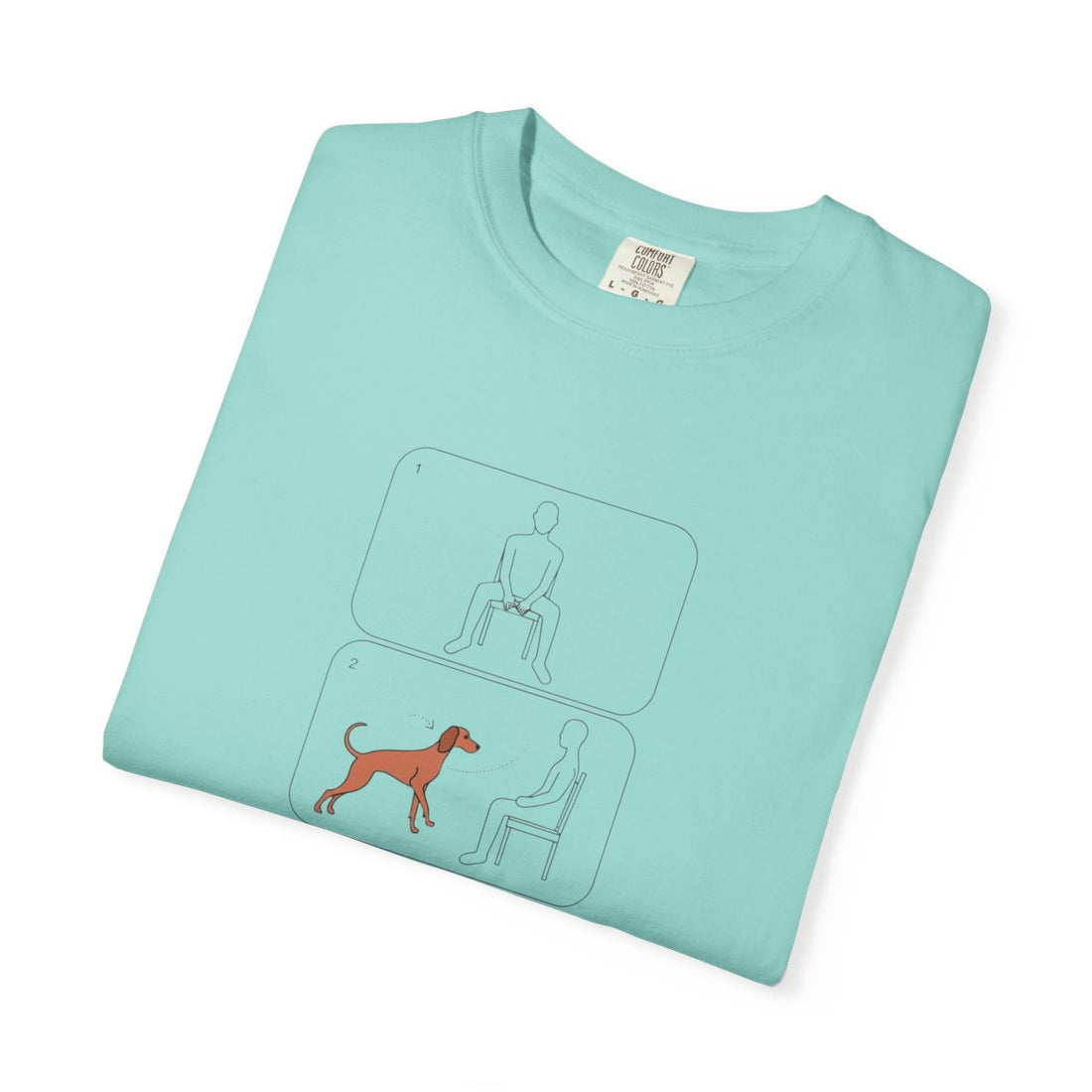 Chalky Mint — Folded | Vizsla 'Attachment Issues' Garment-Dyed Tee