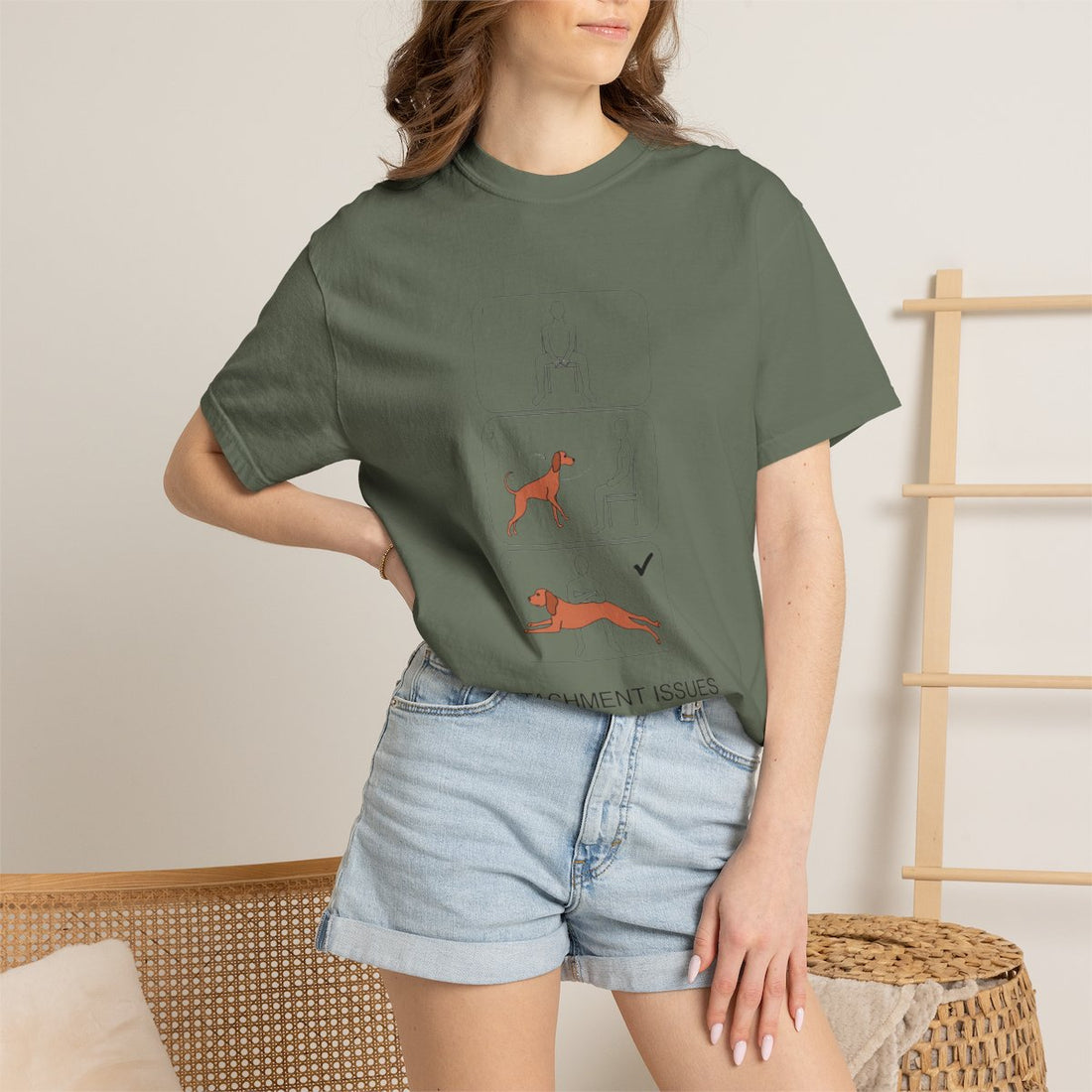 Moss — Lifestyle | Vizsla 'Attachment Issues' Garment-Dyed Tee
