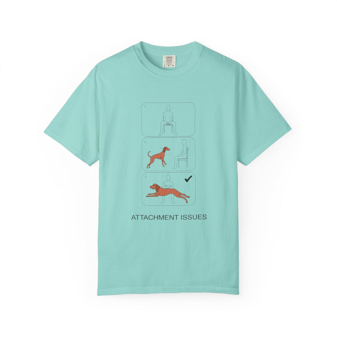Chalky Mint — Front | Vizsla 'Attachment Issues' Garment-Dyed Tee
