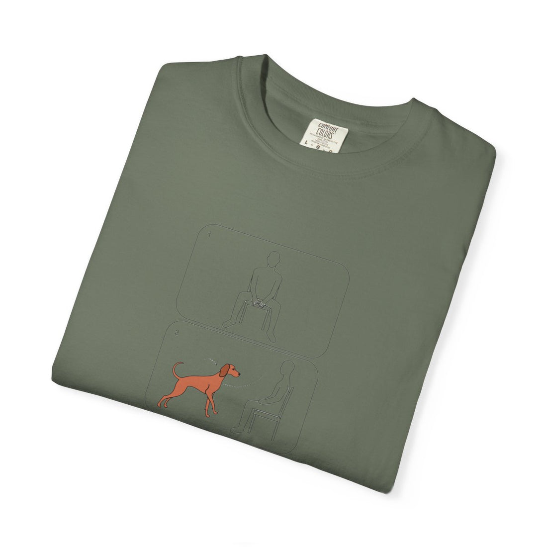 Moss — Folded | Vizsla 'Attachment Issues' Garment-Dyed Tee