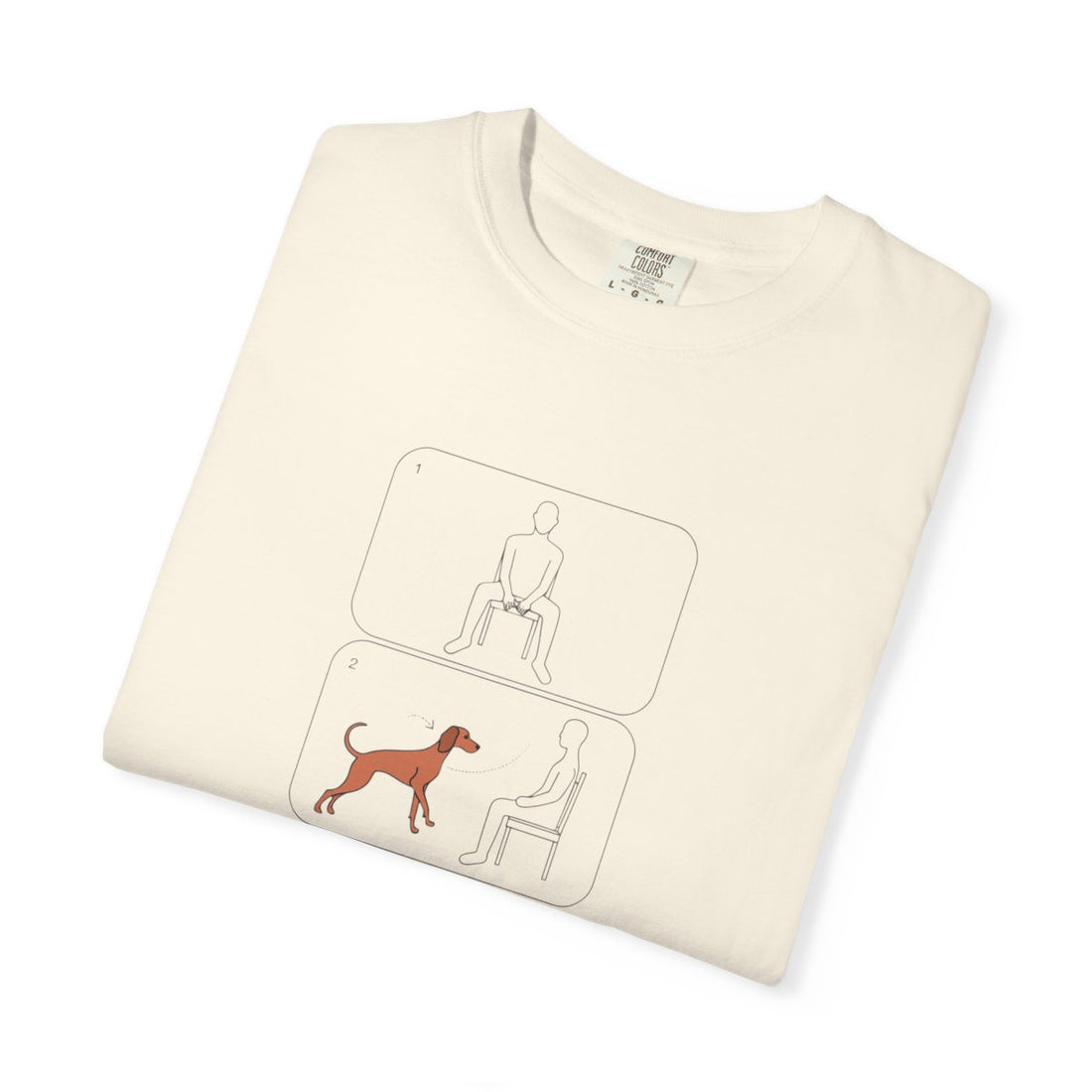 Ivory — Folded | Vizsla 'Attachment Issues' Garment-Dyed Tee
