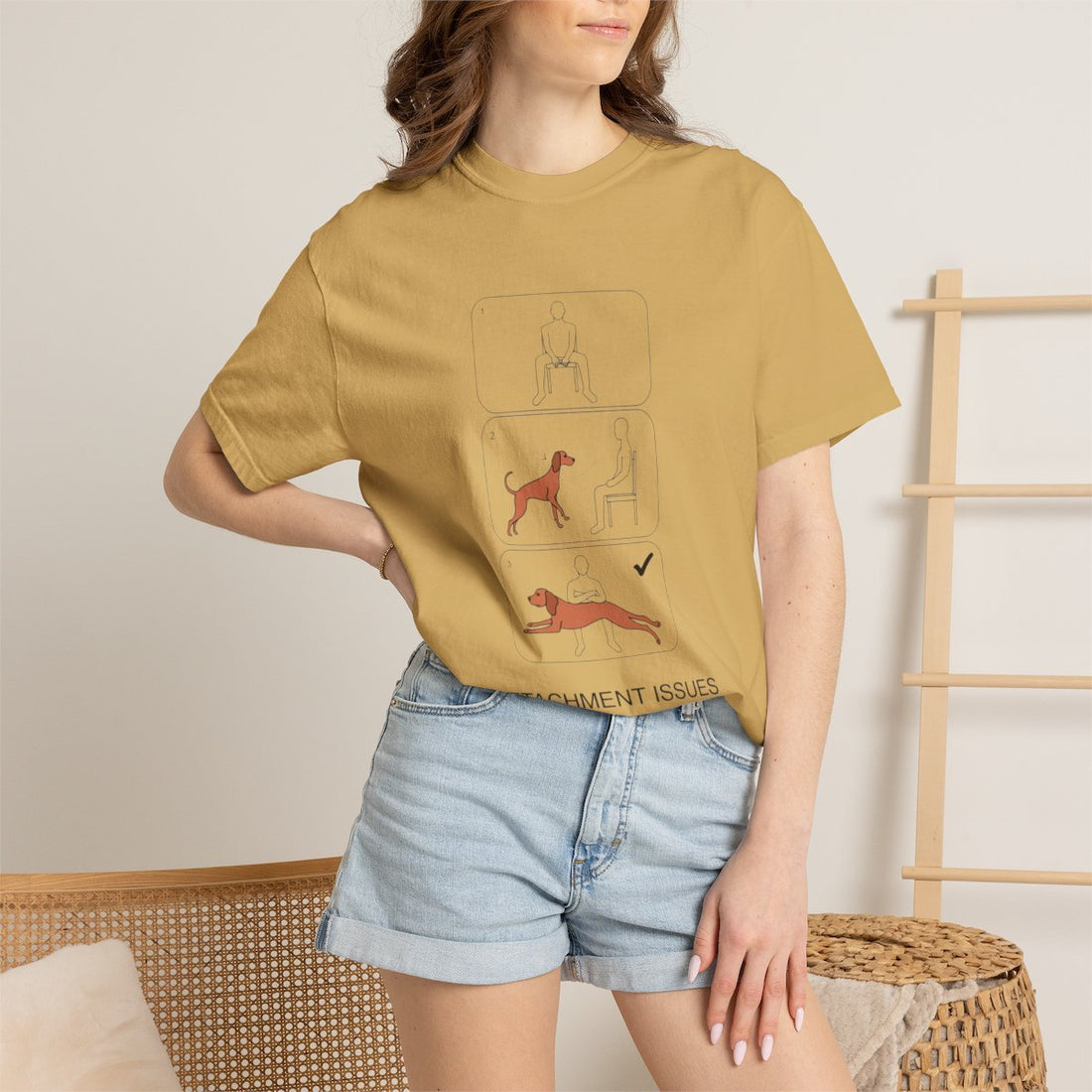 Mustard — Lifestyle | Vizsla 'Attachment Issues' Garment-Dyed Tee