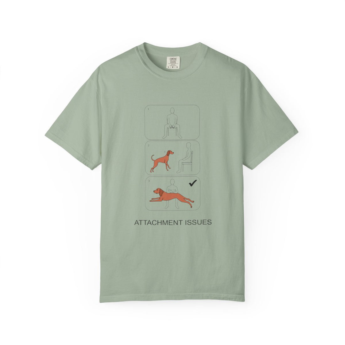 Bay — Front | Vizsla 'Attachment Issues' Garment-Dyed Tee