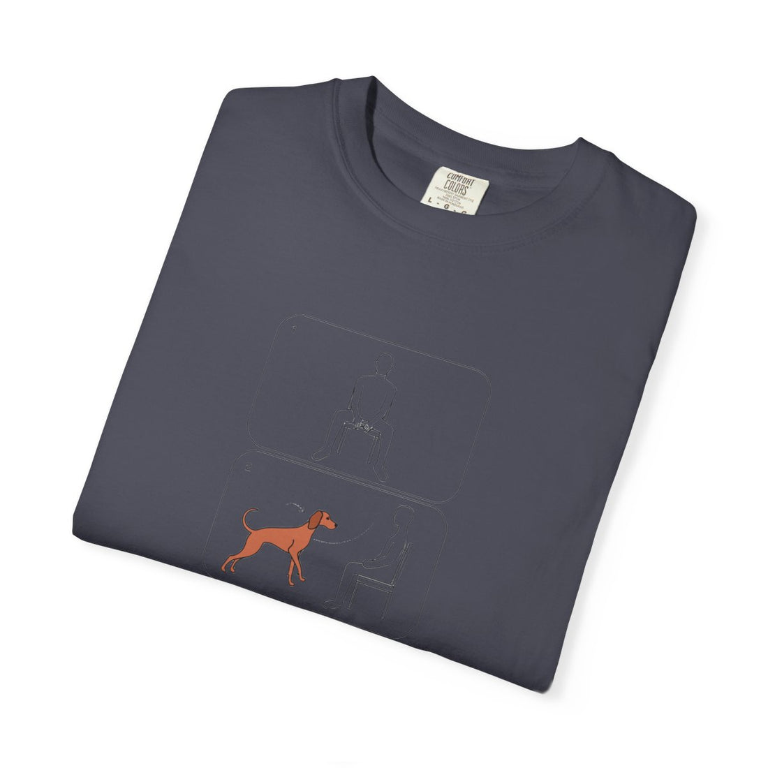 Navy — Folded | Vizsla 'Attachment Issues' Garment-Dyed Tee