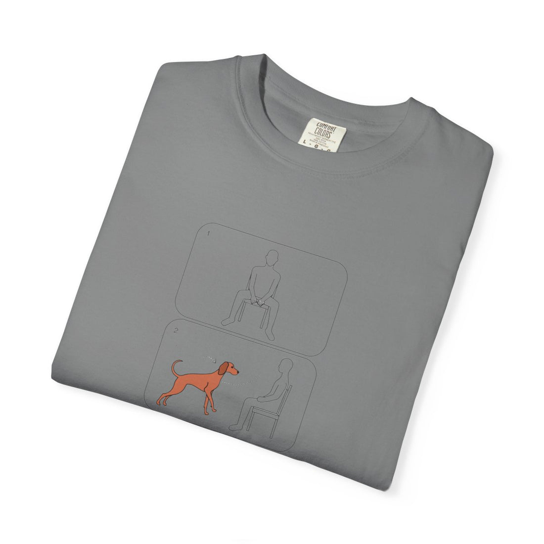 Grey — Folded | Vizsla 'Attachment Issues' Garment-Dyed Tee