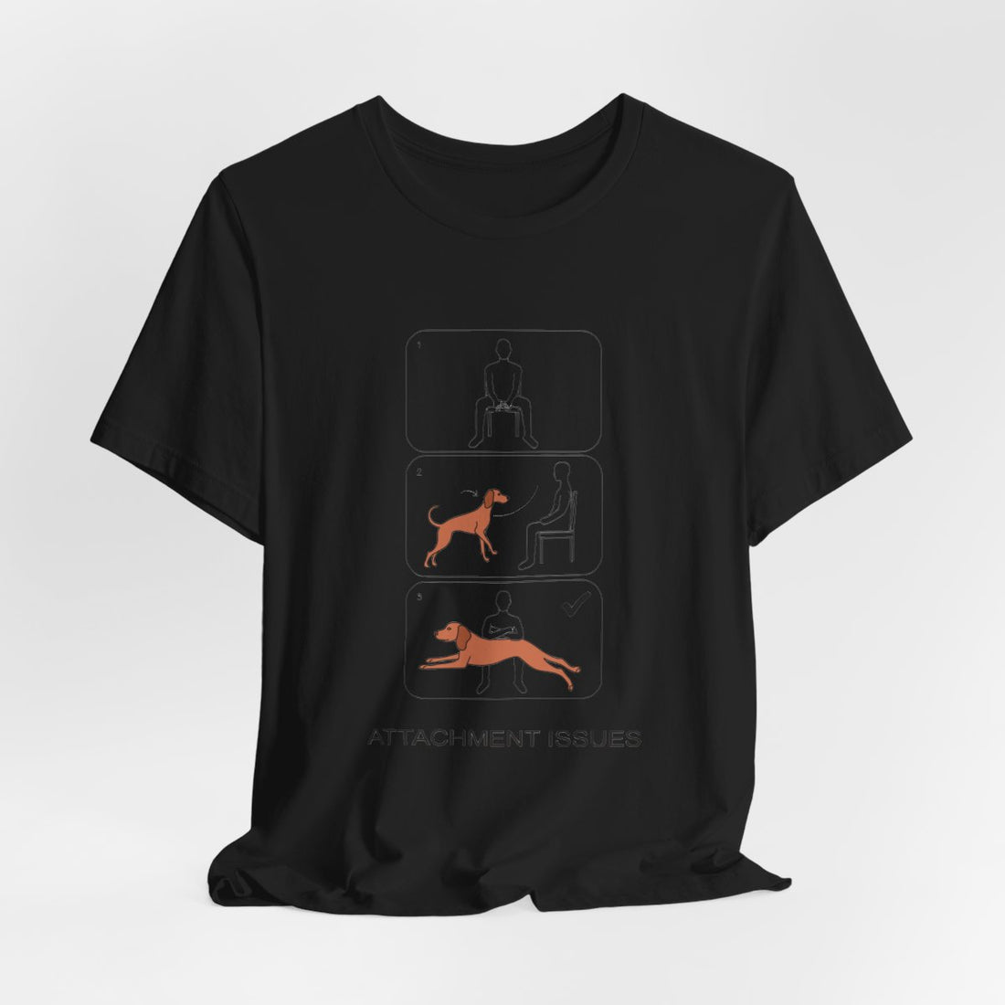 Black — Hanging | Vizsla 'Attachment Issues' Tee