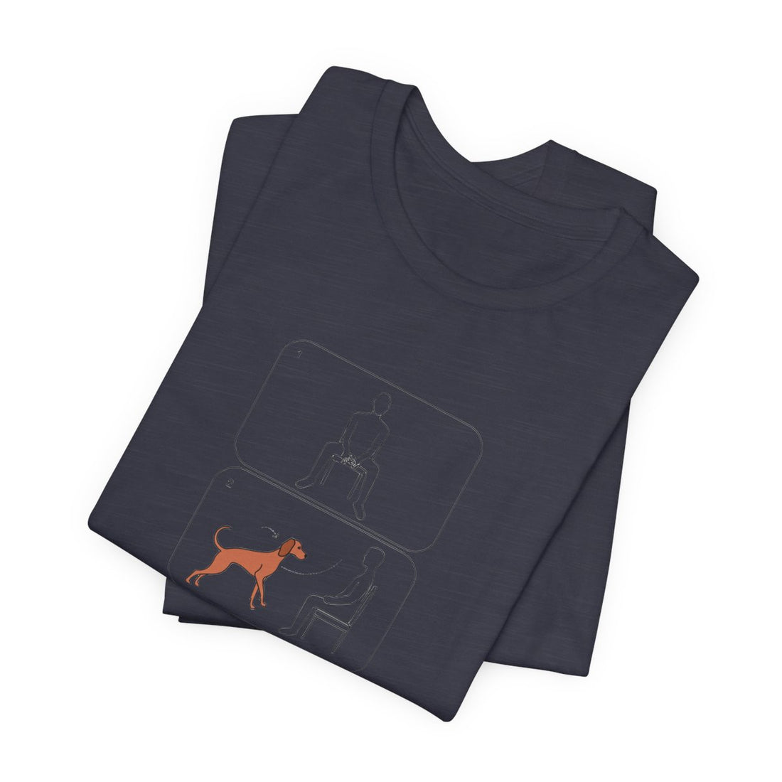Heather Midnight Navy — Folded | Vizsla 'Attachment Issues' Tee