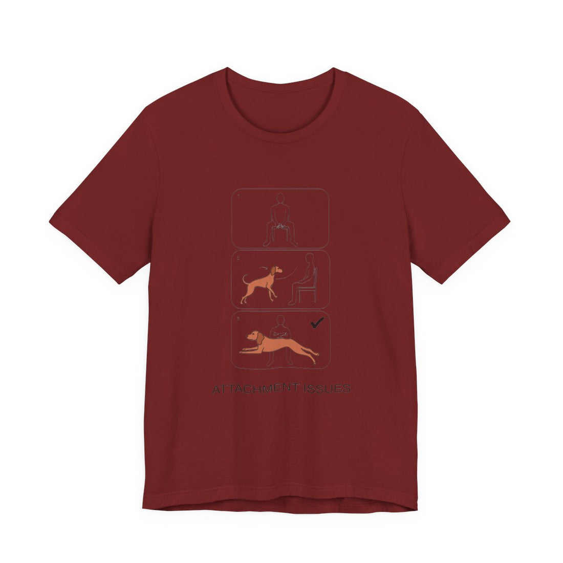Cardinal — Front | Vizsla 'Attachment Issues' Tee
