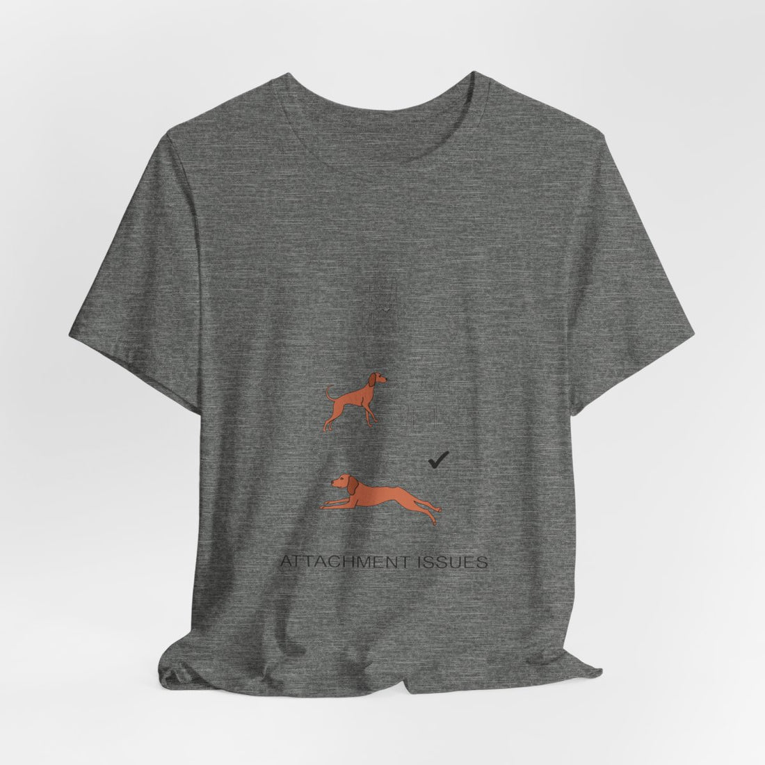 Deep Heather — Hanging | Vizsla 'Attachment Issues' Tee