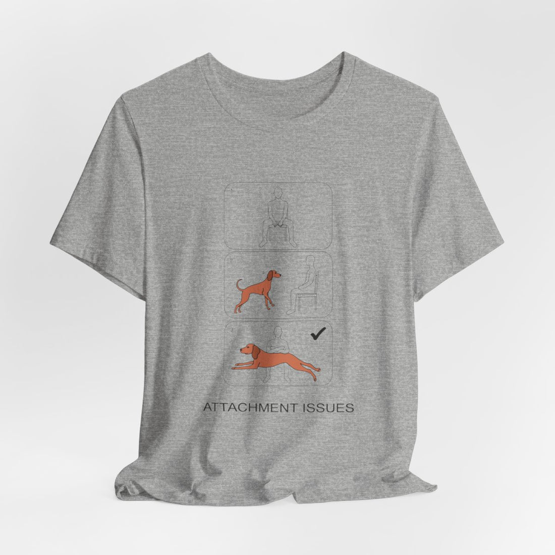 Athletic Heather — Hanging | Vizsla 'Attachment Issues' Tee