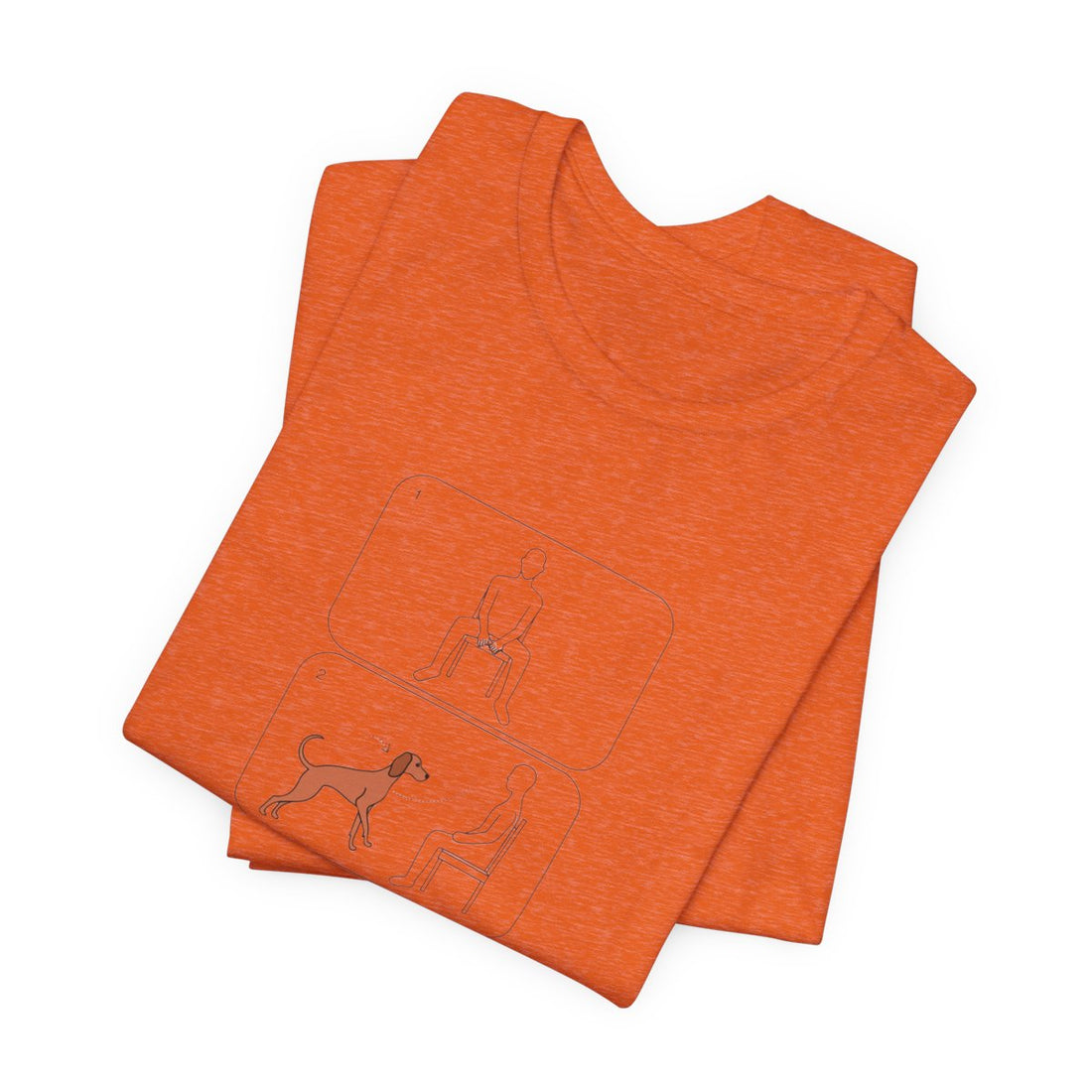 Heather Orange — Folded | Vizsla 'Attachment Issues' Tee
