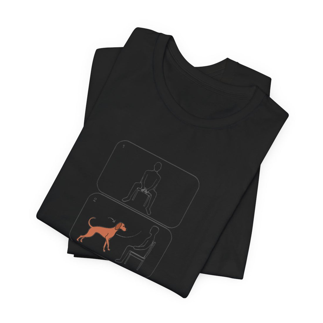 Black — Folded | Vizsla 'Attachment Issues' Tee