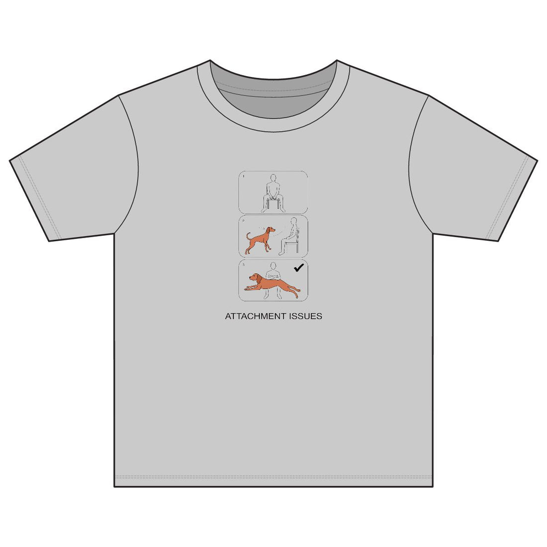 Sport Grey — Front | Vizsla 'Attachment Issues' Youth Tee