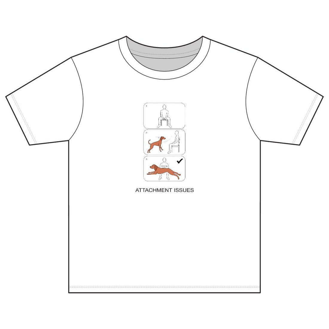 White — Front | Vizsla 'Attachment Issues' Youth Tee