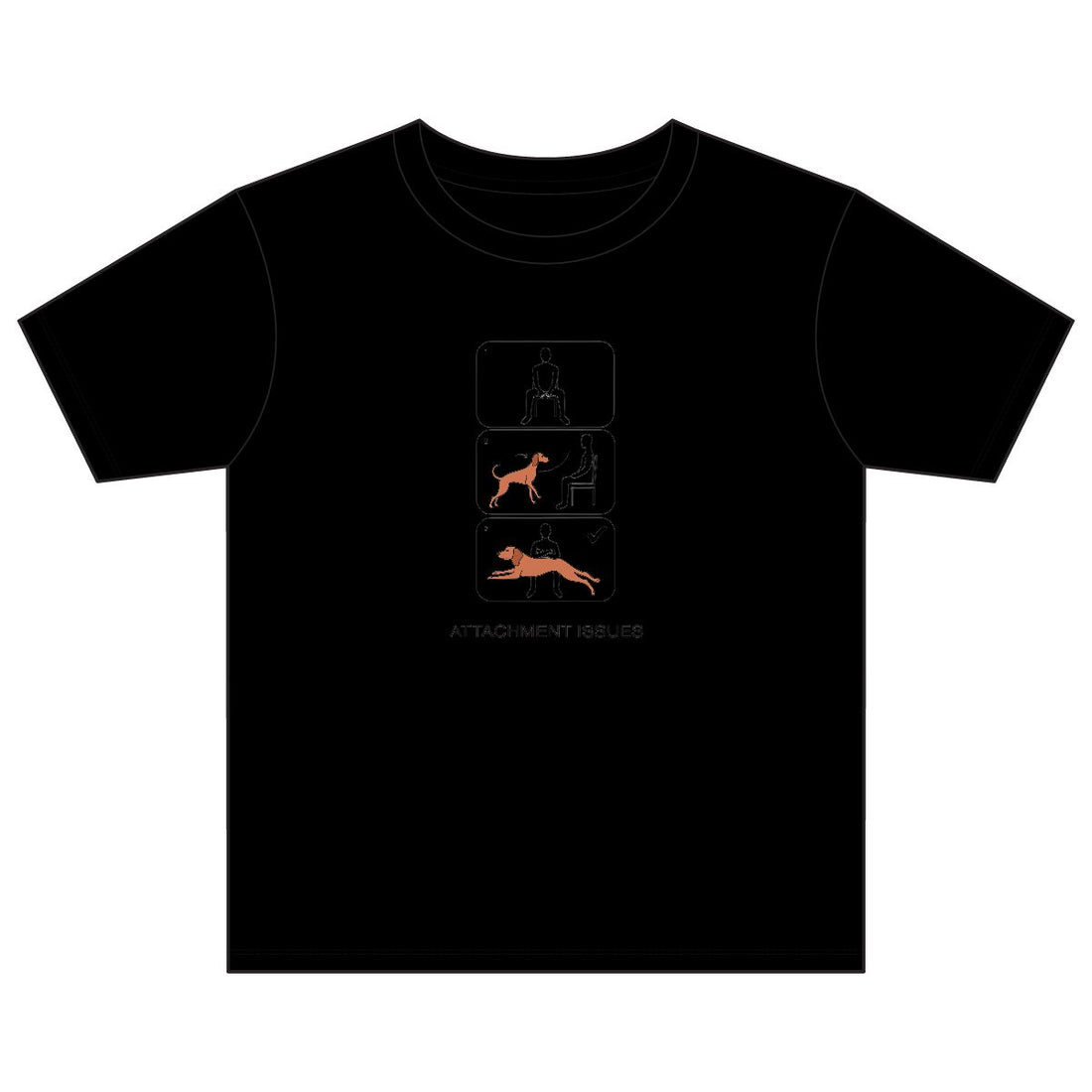 Black — Front | Vizsla 'Attachment Issues' Youth Tee