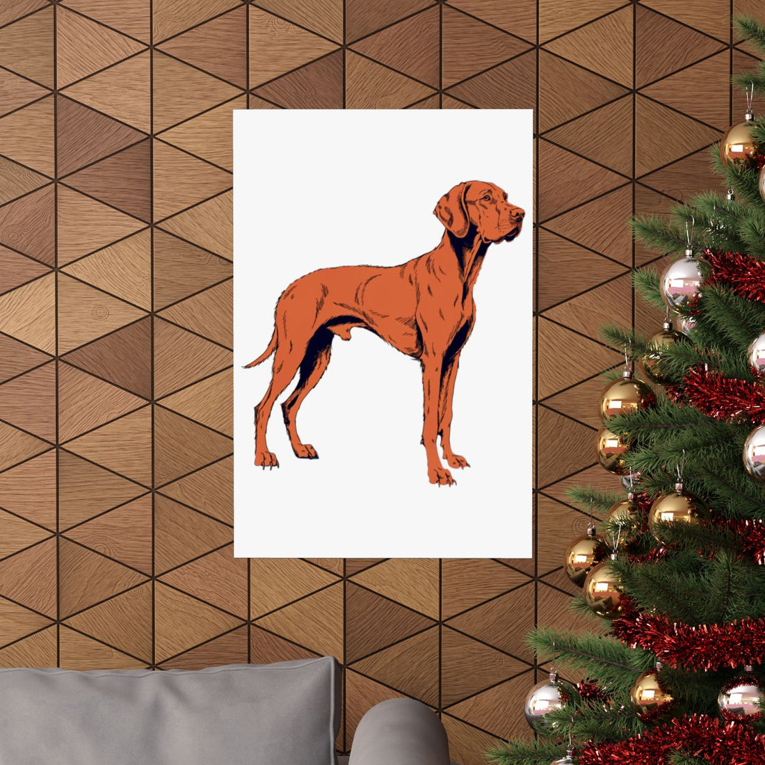 20″ x 30″ — Lifestyle | Vizsla Velcro Department Wall Art Poster