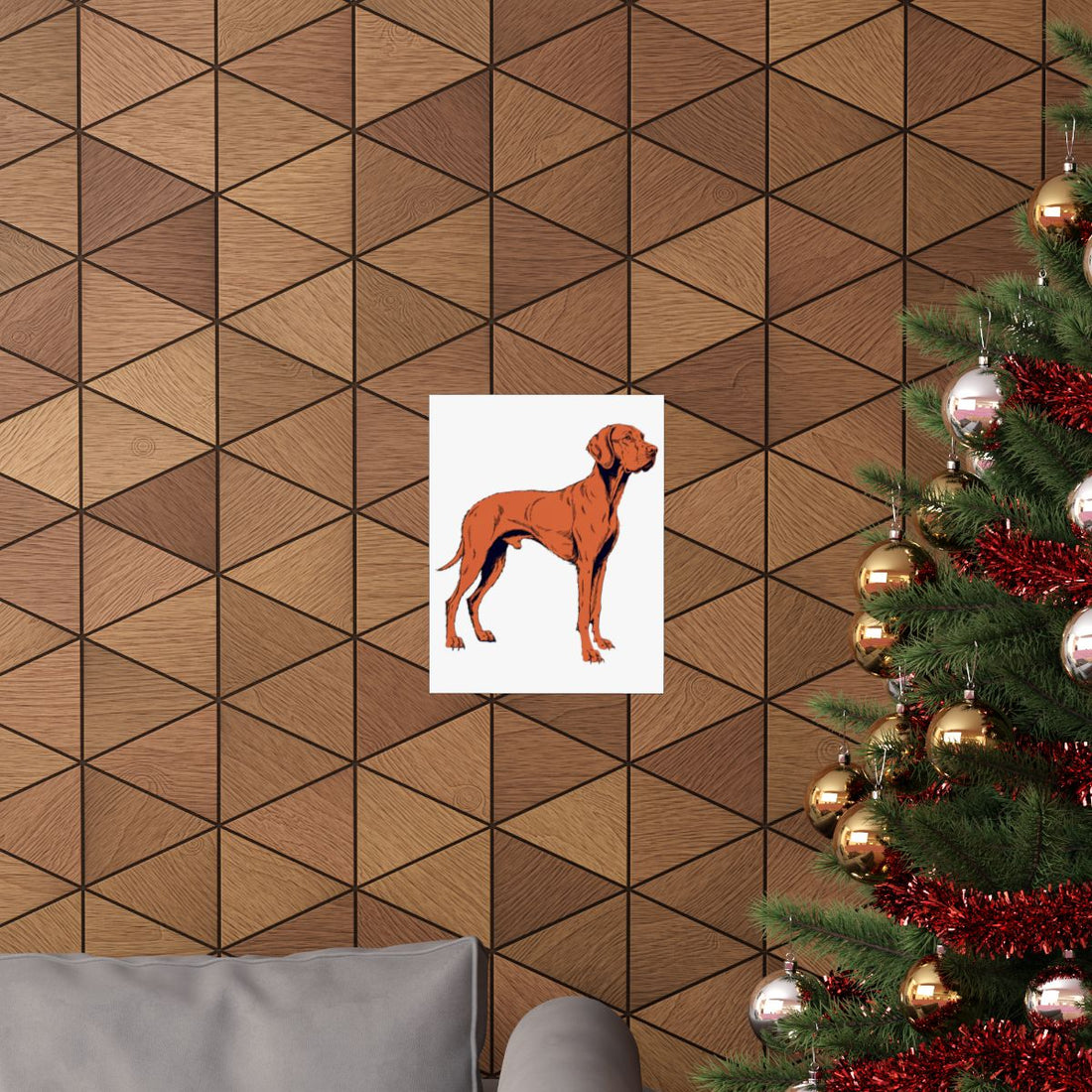11″ x 14″ — Lifestyle | Vizsla Velcro Department Wall Art Poster