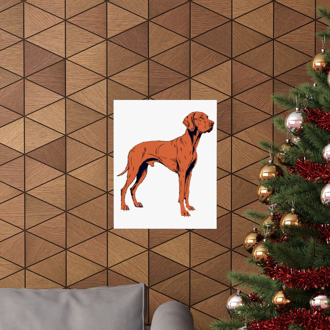 16″ x 20″ — Lifestyle | Vizsla Velcro Department Wall Art Poster