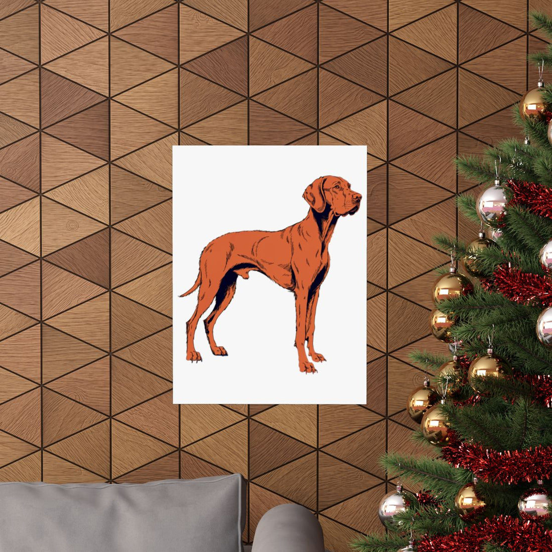 18″ x 24″ — Lifestyle | Vizsla Velcro Department Wall Art Poster