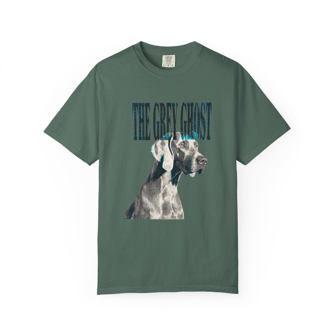 Blue Spruce — Front | Weimaraner 'The Grey Ghost' Garment-Dyed Tee