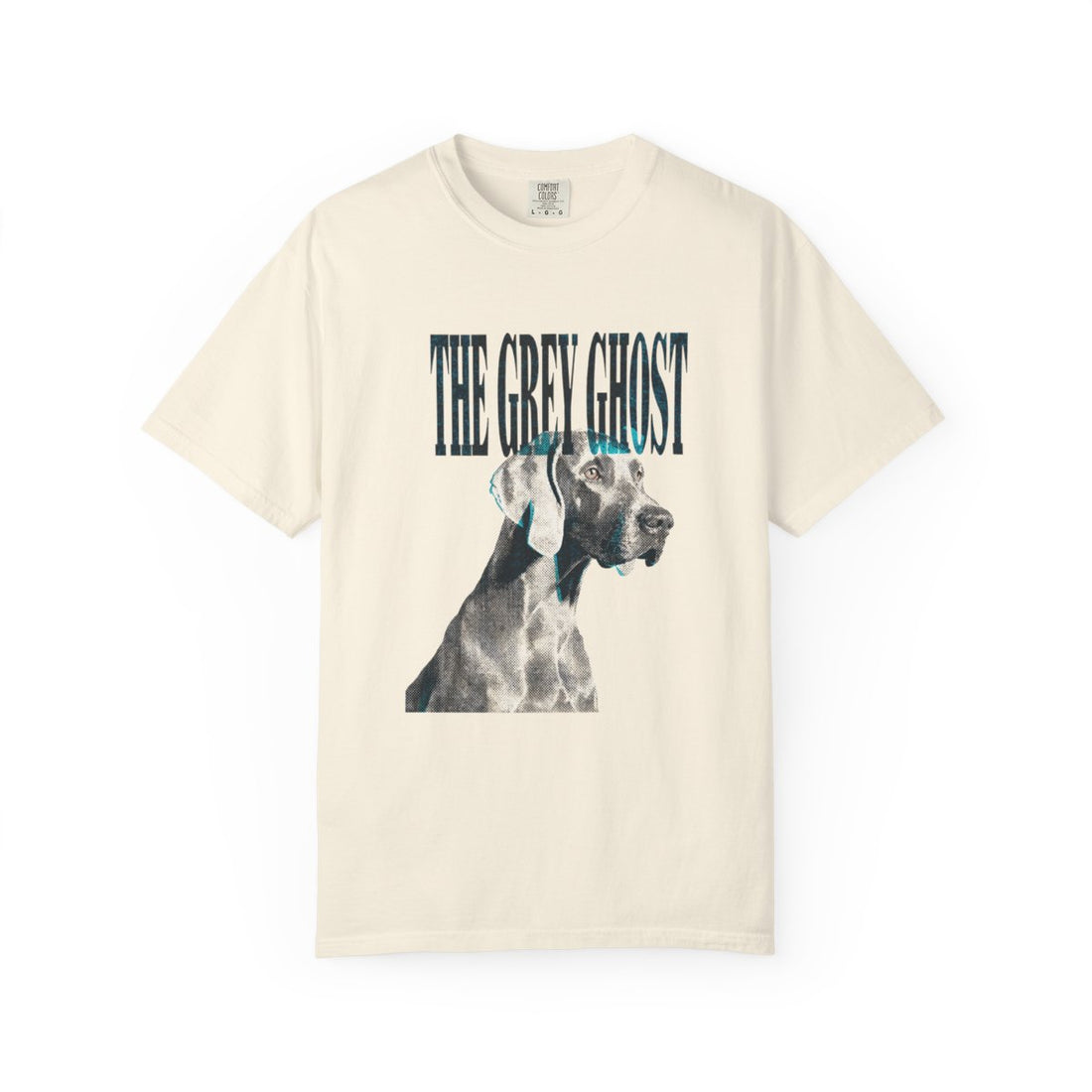 Ivory — Front | Weimaraner 'The Grey Ghost' Garment-Dyed Tee
