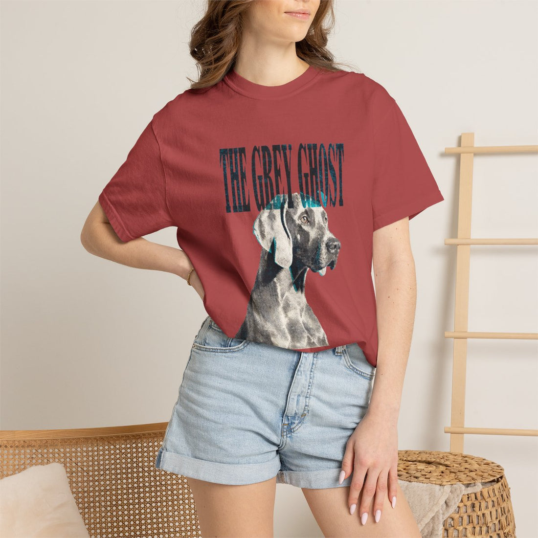 Crimson — Lifestyle | Weimaraner 'The Grey Ghost' Garment-Dyed Tee