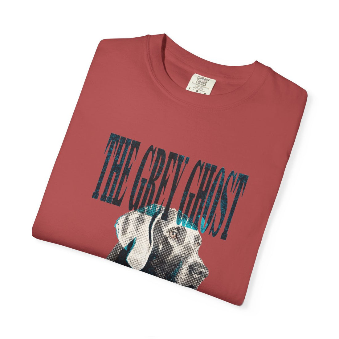 Crimson — Folded | Weimaraner 'The Grey Ghost' Garment-Dyed Tee