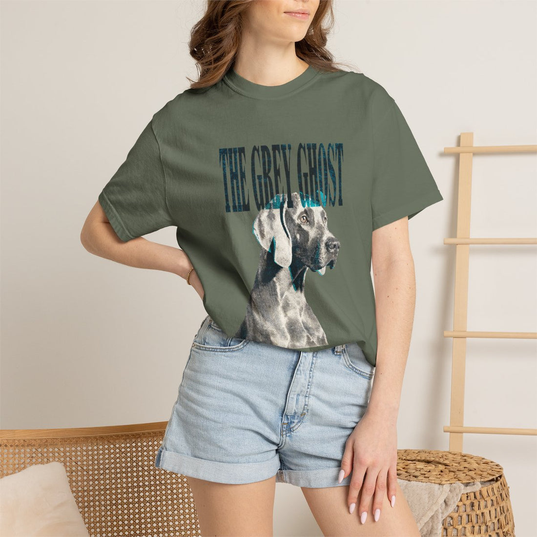 Moss — Lifestyle | Weimaraner 'The Grey Ghost' Garment-Dyed Tee