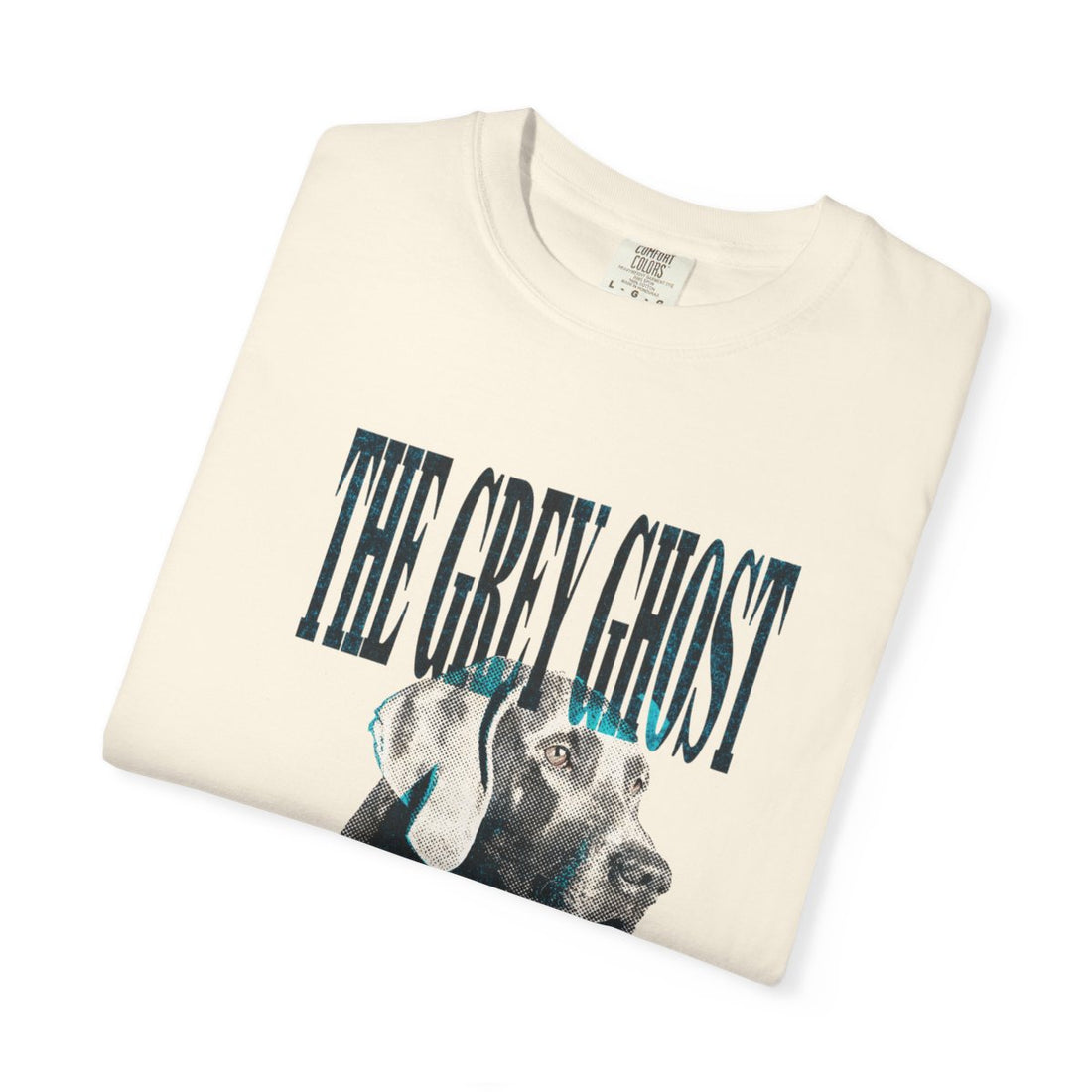 Ivory — Folded | Weimaraner 'The Grey Ghost' Garment-Dyed Tee