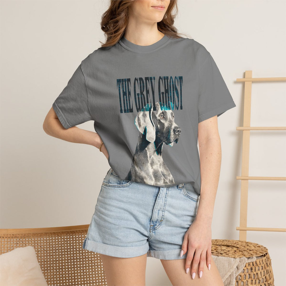 Grey — Lifestyle | Weimaraner 'The Grey Ghost' Garment-Dyed Tee