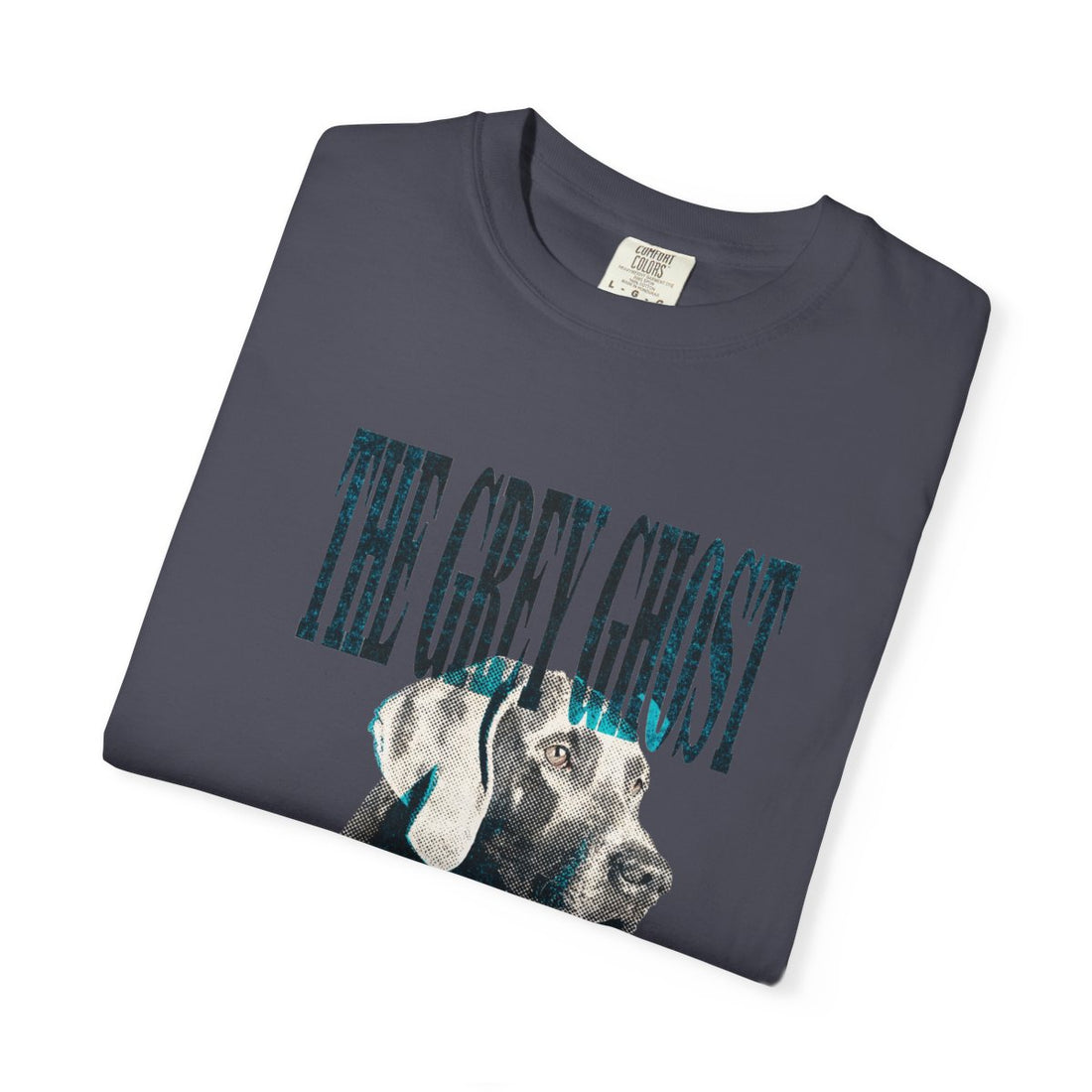Navy — Folded | Weimaraner 'The Grey Ghost' Garment-Dyed Tee