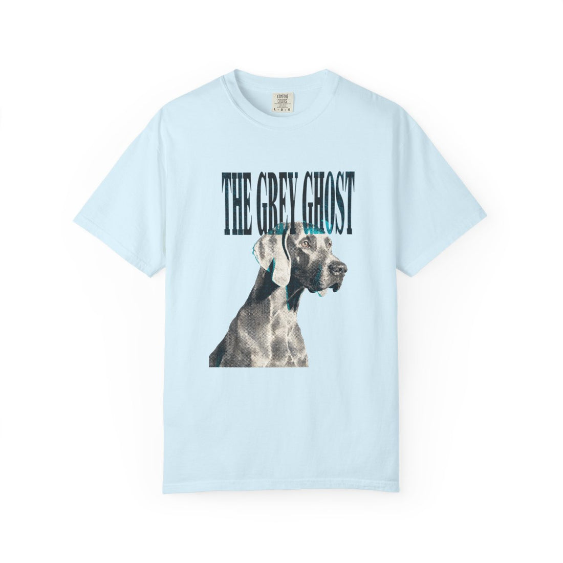 Chambray — Front | Weimaraner 'The Grey Ghost' Garment-Dyed Tee