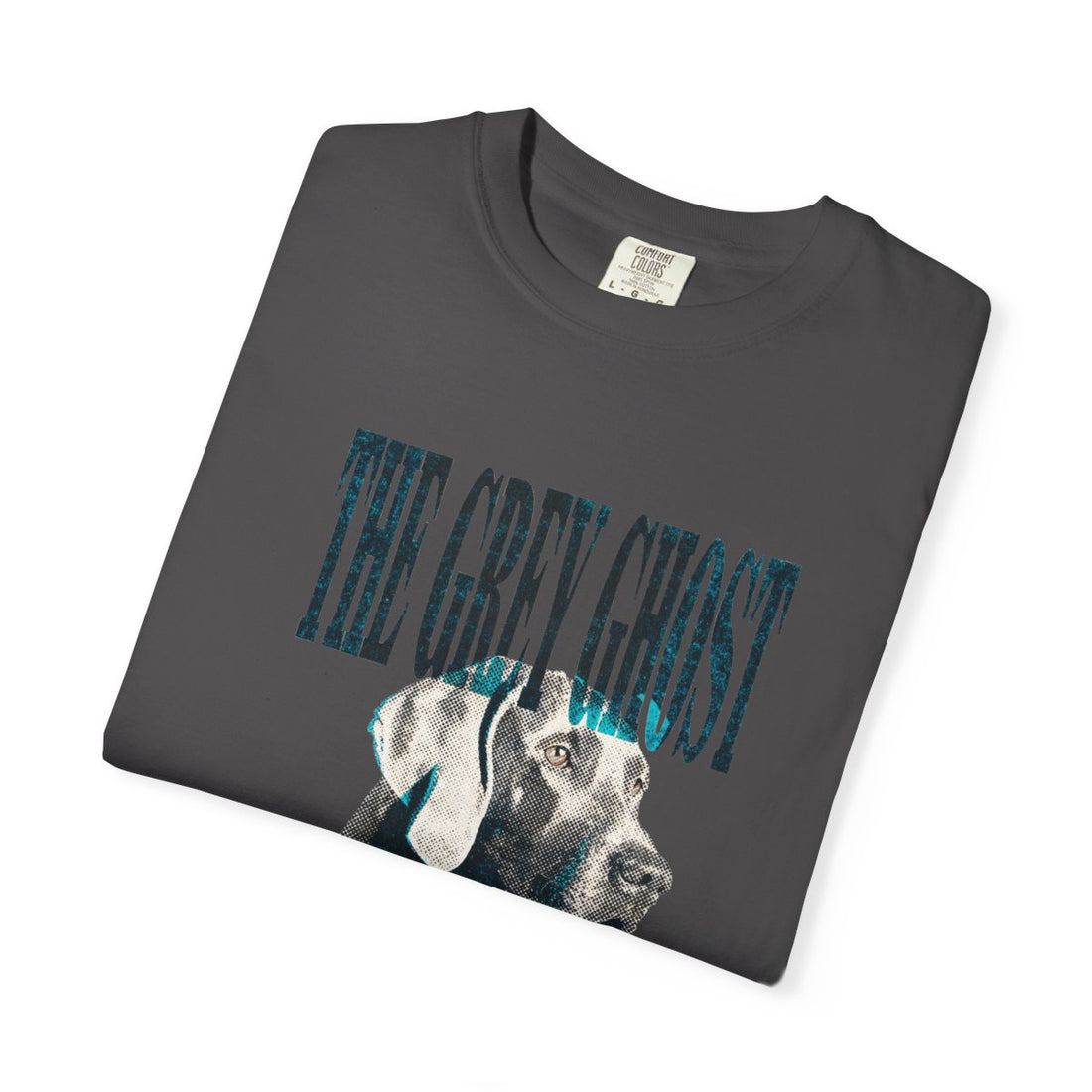 Graphite — Folded | Weimaraner 'The Grey Ghost' Garment-Dyed Tee