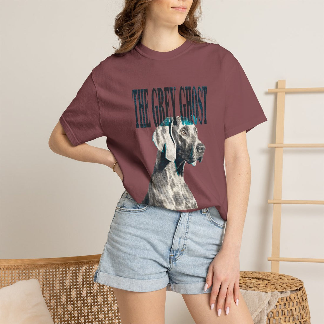 Brick — Lifestyle | Weimaraner 'The Grey Ghost' Garment-Dyed Tee
