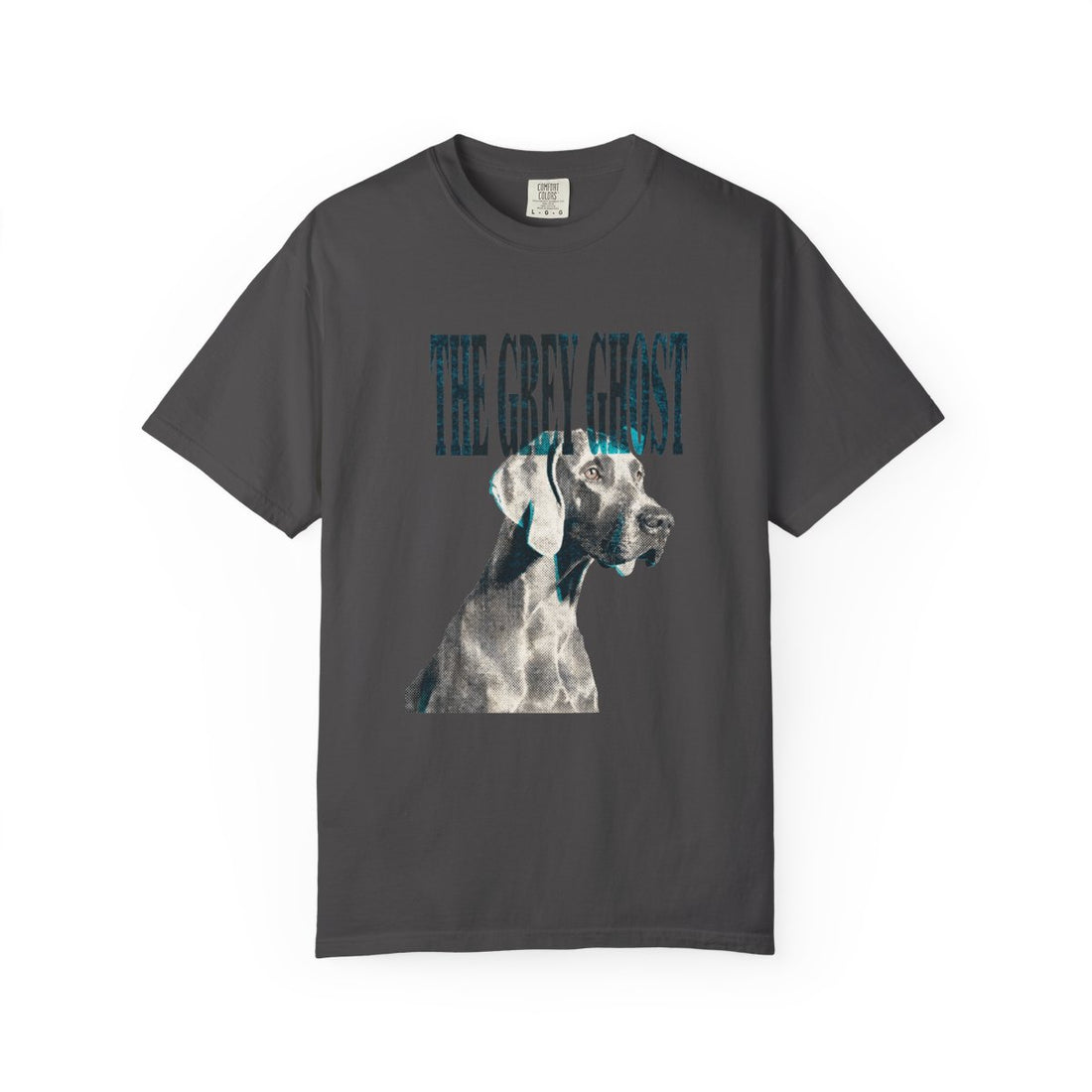 Graphite — Front | Weimaraner 'The Grey Ghost' Garment-Dyed Tee