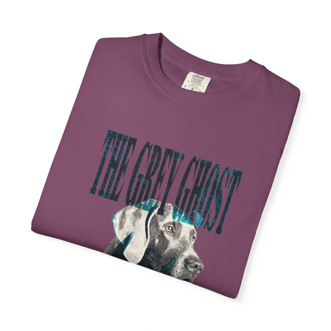 Berry — Folded | Weimaraner 'The Grey Ghost' Garment-Dyed Tee