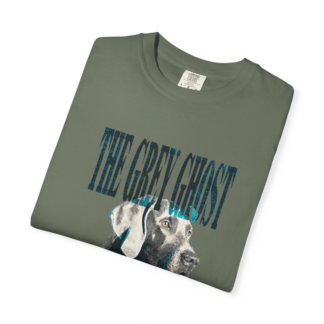 Moss — Folded | Weimaraner 'The Grey Ghost' Garment-Dyed Tee