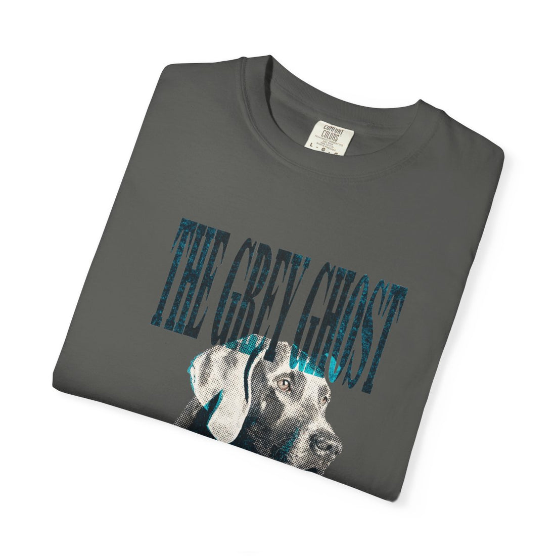 Pepper — Folded | Weimaraner 'The Grey Ghost' Garment-Dyed Tee