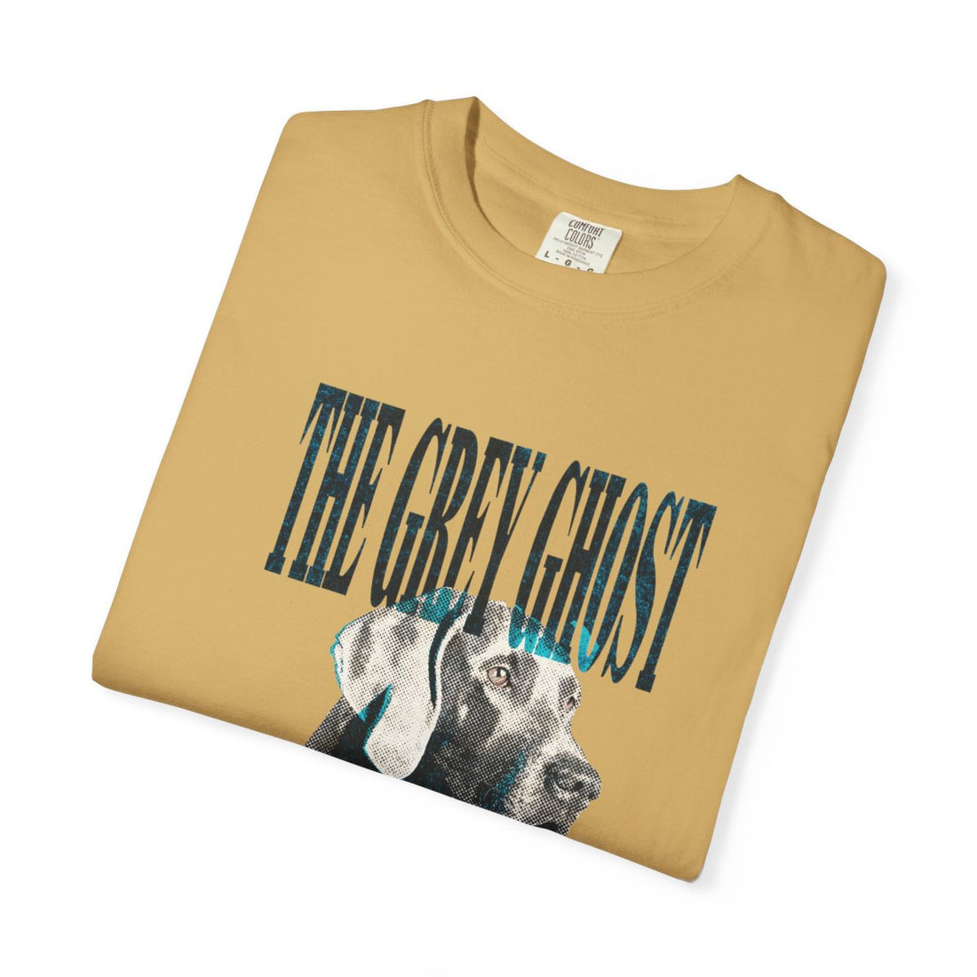 Mustard — Folded | Weimaraner 'The Grey Ghost' Garment-Dyed Tee