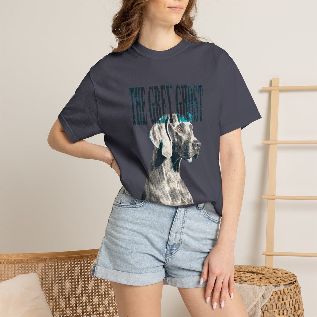 Navy — Lifestyle | Weimaraner 'The Grey Ghost' Garment-Dyed Tee