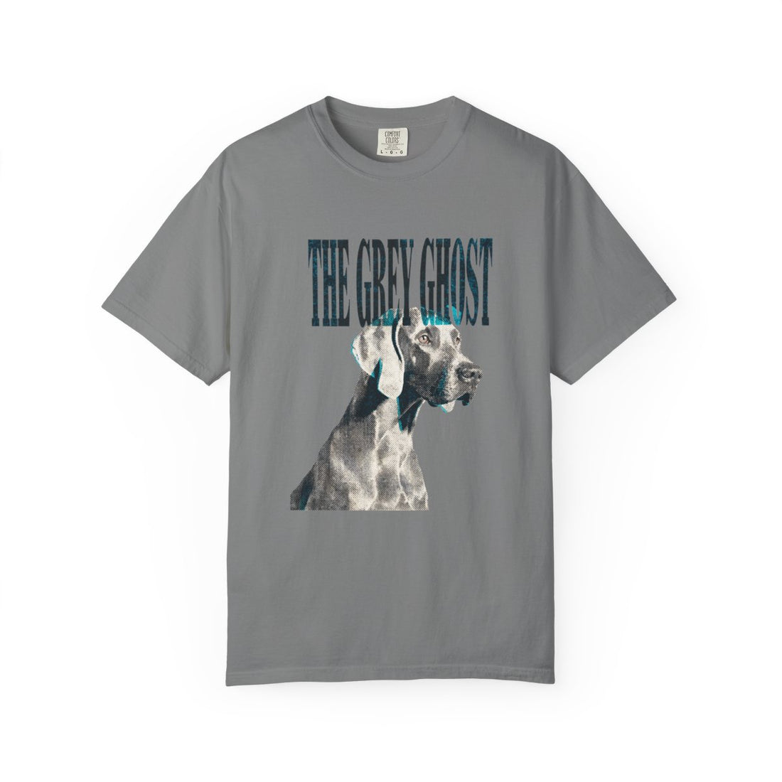 Grey — Front | Weimaraner 'The Grey Ghost' Garment-Dyed Tee