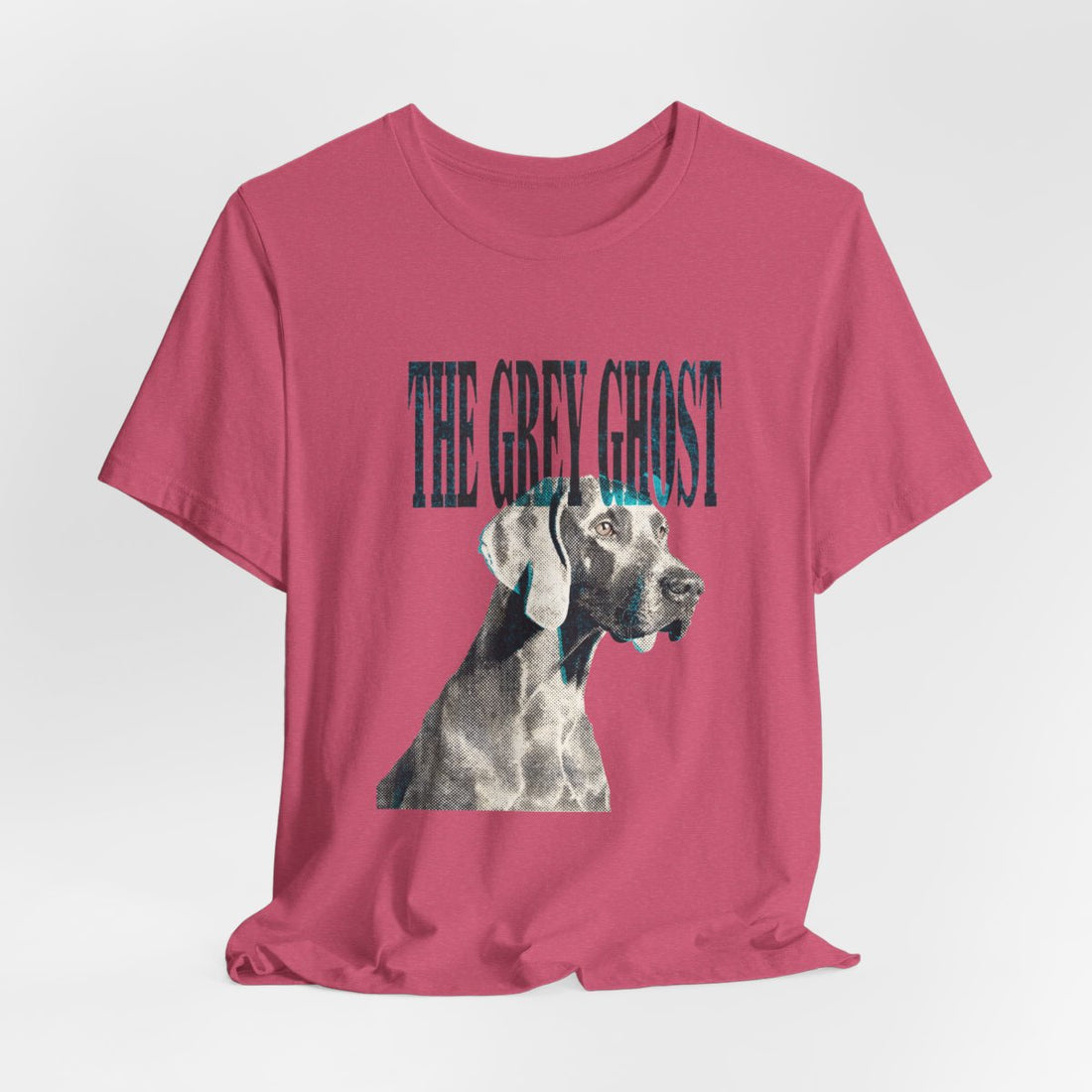 Heather Raspberry — Hanging | Weimaraner 'The Grey Ghost' Tee