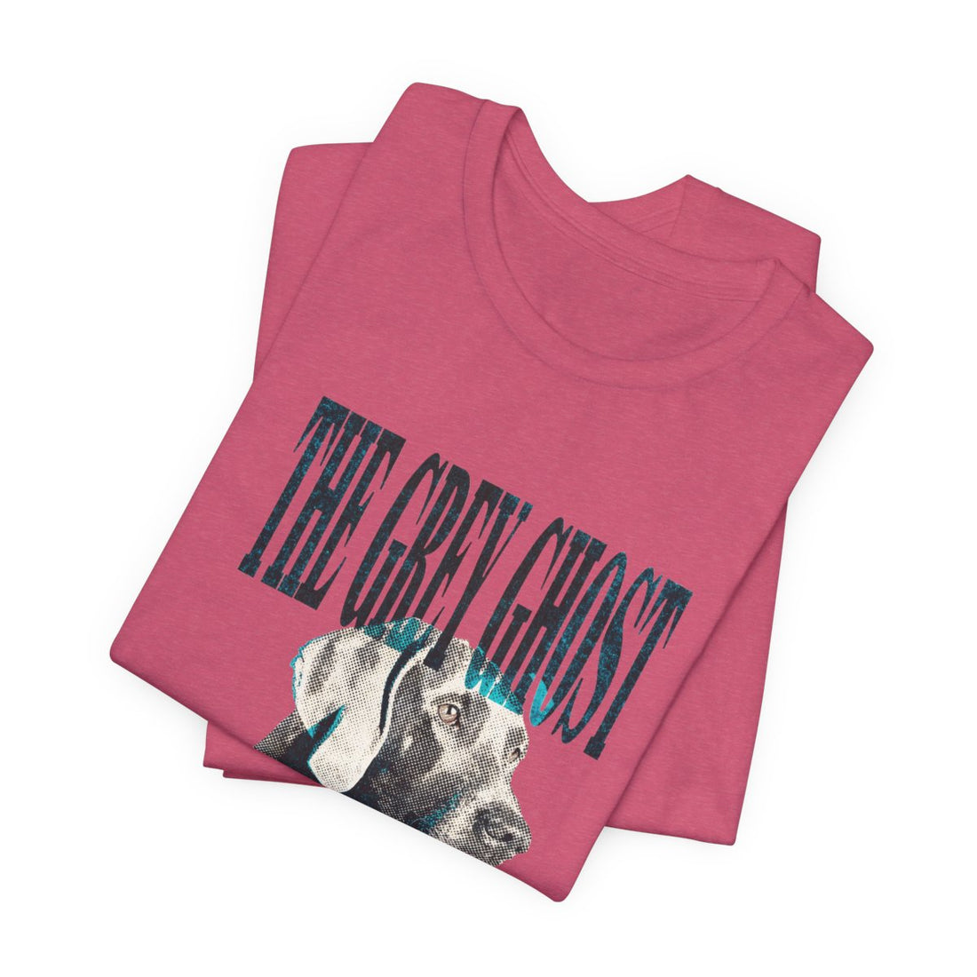 Heather Raspberry — Folded | Weimaraner 'The Grey Ghost' Tee