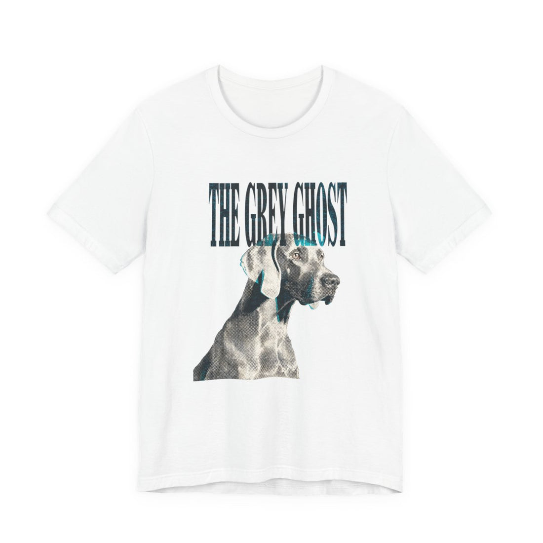 White — Front | Weimaraner 'The Grey Ghost' Tee