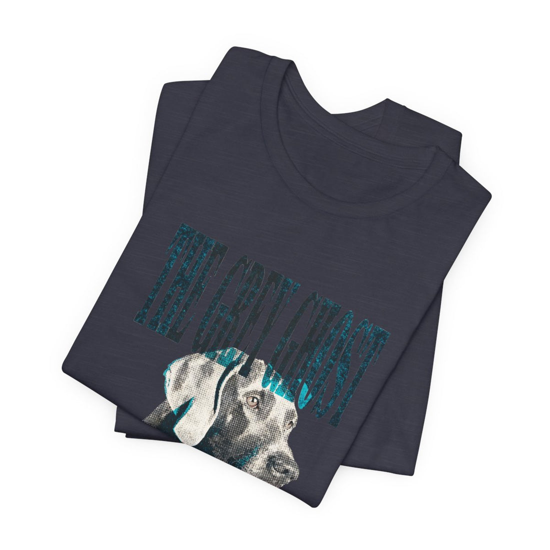 Heather Midnight Navy — Folded | Weimaraner 'The Grey Ghost' Tee